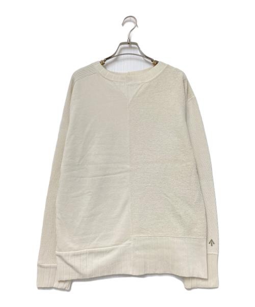 NIGEL CABOURN（ナイジェルケーボン）NIGEL CABOURN (ナイジェルケーボン) ARMY CREW JERSEY MIX アイボリー サイズ:48の古着・服飾アイテム