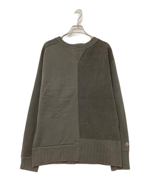 NIGEL CABOURN（ナイジェルケーボン）NIGEL CABOURN (ナイジェルケーボン) ARMY CREW JERSEY MIX チャコールグレー サイズ:48の古着・服飾アイテム