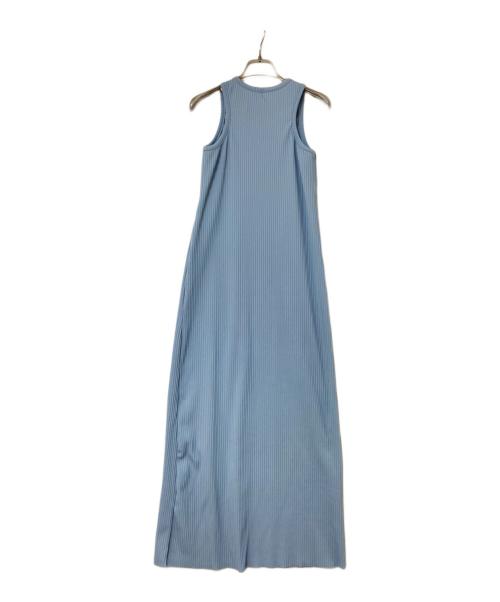 th（ティーエイチ）th (ティーエイチ) Pleats Knitted No Sleeve Dress ブルーの古着・服飾アイテム