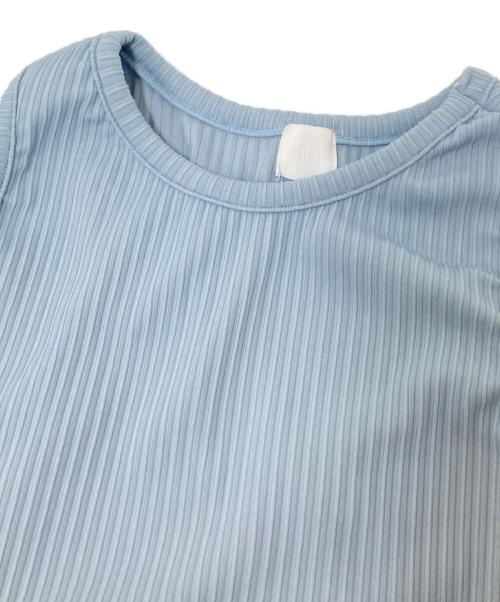 th（ティーエイチ）th (ティーエイチ) Pleats Knitted No Sleeve Dress ブルーの古着・服飾アイテム
