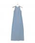 th（ティーエイチ）の古着「Pleats Knitted No Sleeve Dress」｜ブルー