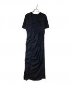 CLANEクラネ）の古着「RANDOM SHIRRING ONEPIECE」｜ブラック