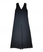 DEUXIEME CLASSEドゥーズィエム クラス）の古着「Light ダブルクロス オールインワン」｜ブラック