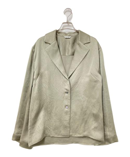 CLANE（クラネ）CLANE (クラネ) TAILORED SATIN SHIRT オリーブ サイズ:1の古着・服飾アイテム