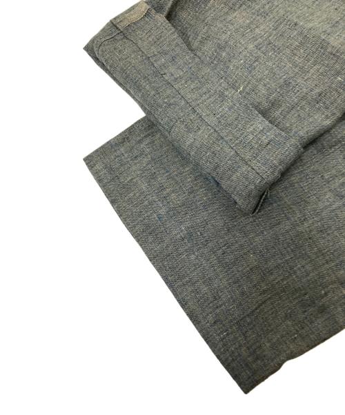 ISSEY MIYAKE（イッセイミヤケ）ISSEY MIYAKE (イッセイミヤケ) サイドラインリネンセーラーパンツ グレー サイズ:Mの古着・服飾アイテム