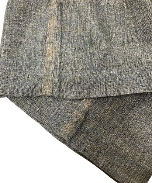ISSEY MIYAKE（イッセイミヤケ）ISSEY MIYAKE (イッセイミヤケ) サイドラインリネンセーラーパンツ グレー サイズ:Mの古着・服飾アイテム