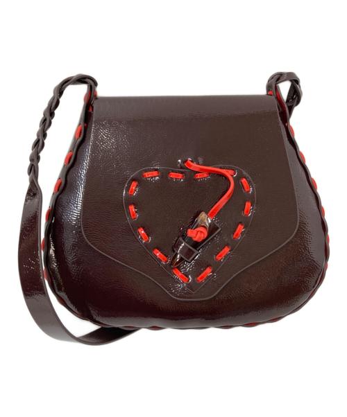 HEY! Mrs ROSE（ヘイ！ミセスローズ)）HEY! Mrs ROSE (ヘイ！ミセスローズ)) メタルステッチポシェット ボルドー サイズ:下記参照の古着・服飾アイテム