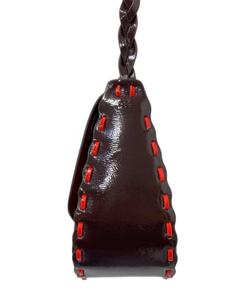 HEY! Mrs ROSE（ヘイ！ミセスローズ)）HEY! Mrs ROSE (ヘイ！ミセスローズ)) メタルステッチポシェット ボルドー サイズ:下記参照の古着・服飾アイテム