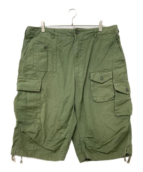 BEAMS PLUS（ビームスプラス）BEAMS PLUS (ビームスプラス) Engineered Garments (エンジニアードガーメンツ) 別注 BDU 3/4 Shorts Poplin オリーブ サイズ:XLの古着・服飾アイテム