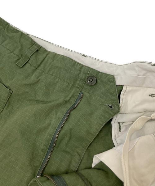 BEAMS PLUS（ビームスプラス）BEAMS PLUS (ビームスプラス) Engineered Garments (エンジニアードガーメンツ) 別注 BDU 3/4 Shorts Poplin オリーブ サイズ:XLの古着・服飾アイテム