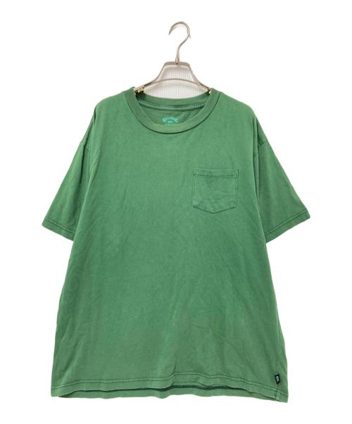 Billabong（ビラボン）Billabong (ビラボン) Ron Herman (ロンハーマン) 別注ロゴ ポケット Tシャツ グリーン サイズ:Lの古着・服飾アイテム