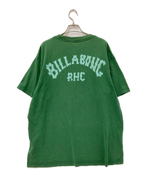 Billabong（ビラボン）Billabong (ビラボン) Ron Herman (ロンハーマン) 別注ロゴ ポケット Tシャツ グリーン サイズ:Lの古着・服飾アイテム