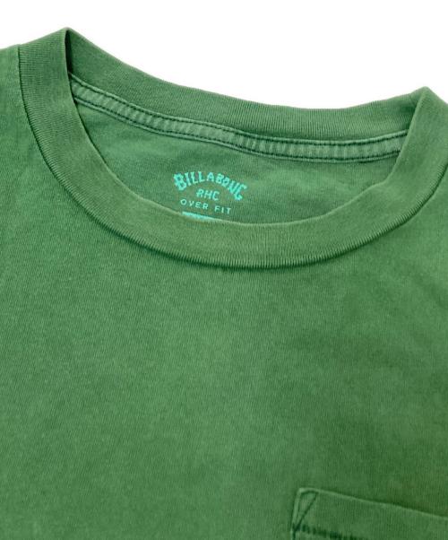 Billabong（ビラボン）Billabong (ビラボン) Ron Herman (ロンハーマン) 別注ロゴ ポケット Tシャツ グリーン サイズ:Lの古着・服飾アイテム