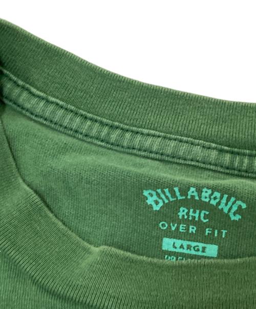 Billabong（ビラボン）Billabong (ビラボン) Ron Herman (ロンハーマン) 別注ロゴ ポケット Tシャツ グリーン サイズ:Lの古着・服飾アイテム