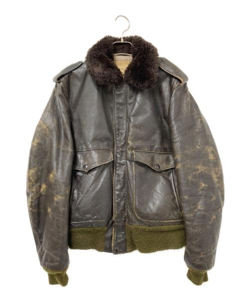 Schott（ショット）Schott (ショット) レザーフライトジャケット ブラウン サイズ:40の古着・服飾アイテム