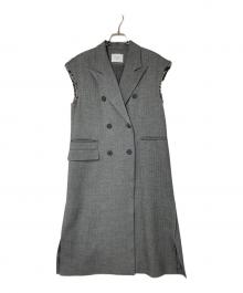 Ameri（アメリ）の古着「HERRINGBONE LONG JACKET」｜グレー