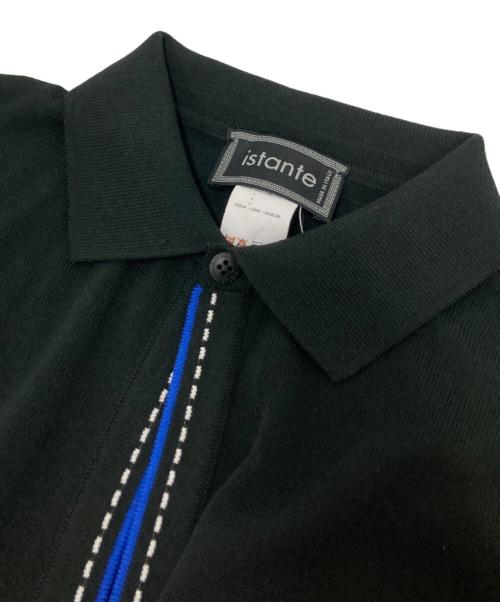 Istante（イスタンテ）Istante (イスタンテ) スキッパーコットンポロ ブラック サイズ:48の古着・服飾アイテム