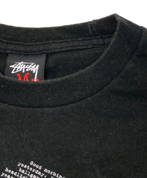 stussy（ステューシー）stussy (ステューシー) STONE THROW 00‘SデザインプリントTシャツ ブラック サイズ:Mの古着・服飾アイテム
