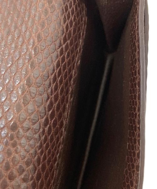 BOTTEGA VENETA（ボッテガベネタ）BOTTEGA VENETA (ボッテガベネタ) パイソン柄イントレチャートカードケース ブラウン サイズ:下記参照の古着・服飾アイテム
