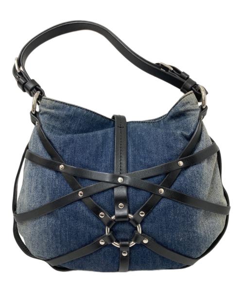 DIESEL（ディーゼル）DIESEL (ディーゼル) メタルロゴボンテージデニムバッグ インディゴの古着・服飾アイテム