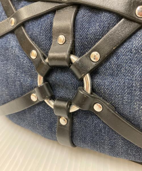 DIESEL（ディーゼル）DIESEL (ディーゼル) メタルロゴボンテージデニムバッグ インディゴの古着・服飾アイテム