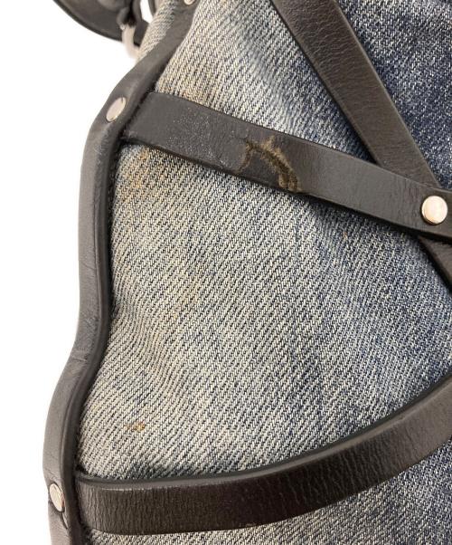 DIESEL（ディーゼル）DIESEL (ディーゼル) メタルロゴボンテージデニムバッグ インディゴの古着・服飾アイテム