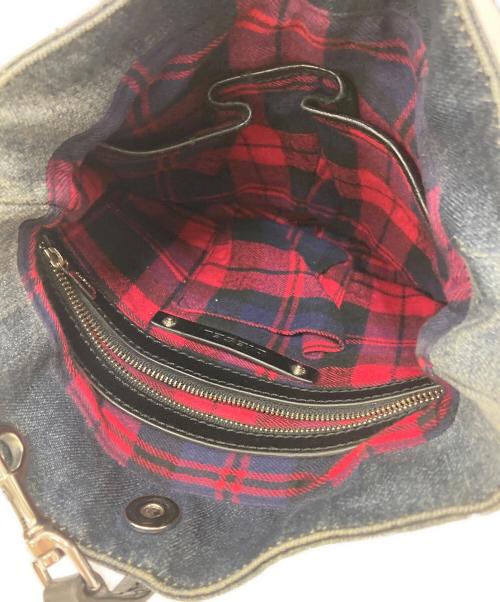 DIESEL（ディーゼル）DIESEL (ディーゼル) メタルロゴボンテージデニムバッグ インディゴの古着・服飾アイテム