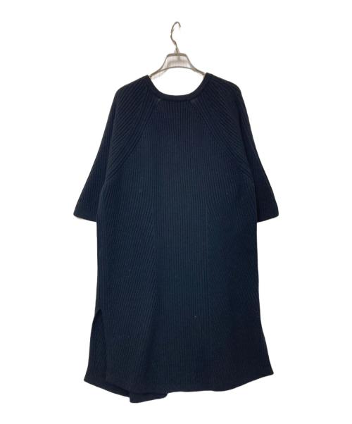 Max Mara Studio（マックスマーラ ストゥディオ）Max Mara Studio (マックスマーラ ストゥディオ) ハーフスリーブノーカラーニットコート ブラック サイズ:Sの古着・服飾アイテム