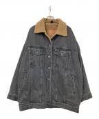 Spick and Spanスピック＆スパン）の古着「3RDラインボアデニムジャケット」｜ブラック×ブラウン