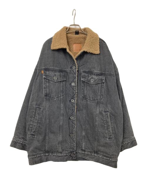 Spick and Span（スピック＆スパン）Spick and Span (スピックアンドスパン) 3RDラインボアデニムジャケット ブラック×ブラウン サイズ:38の古着・服飾アイテム