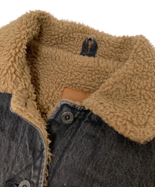 Spick and Span（スピック＆スパン）Spick and Span (スピックアンドスパン) 3RDラインボアデニムジャケット ブラック×ブラウン サイズ:38の古着・服飾アイテム