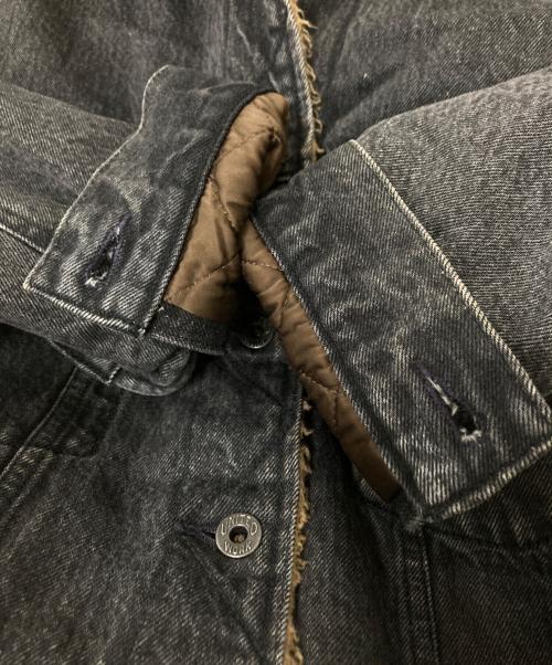 Spick and Span（スピック＆スパン）Spick and Span (スピックアンドスパン) 3RDラインボアデニムジャケット ブラック×ブラウン サイズ:38の古着・服飾アイテム