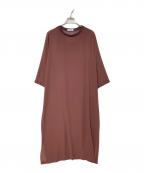 BEAUTY&YOUTHビューティーアンドユース）の古着「シフォンレイヤード8分袖ワンピース」｜ボルドー