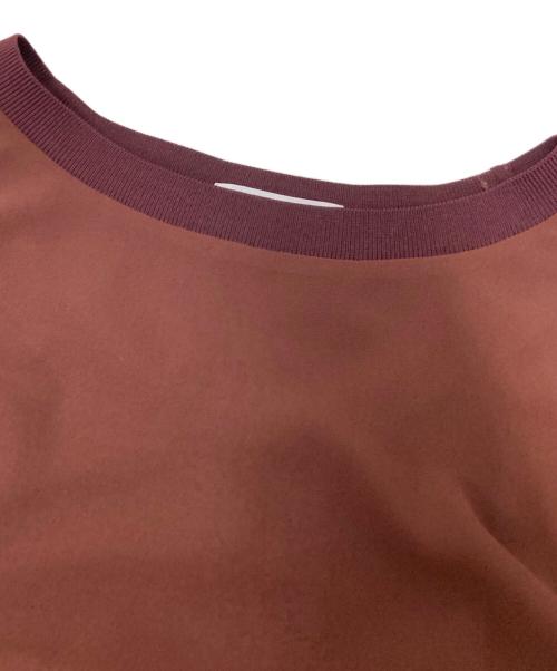 BEAUTY&YOUTH（ビューティーアンドユース）BEAUTY&YOUTH (ビューティーアンドユース) シフォンレイヤード8分袖ワンピース ボルドー サイズ:下記参照の古着・服飾アイテム