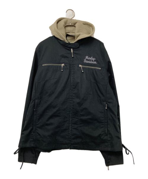 HARLEY-DAVIDSON（ハーレーダビッドソン）HARLEY-DAVIDSON (ハーレーダビッドソン) ライナー付ジャケット ブラック×ベージュ サイズ:下記参照の古着・服飾アイテム