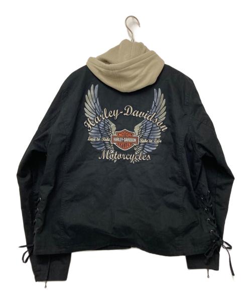 HARLEY-DAVIDSON（ハーレーダビッドソン）HARLEY-DAVIDSON (ハーレーダビッドソン) ライナー付ジャケット ブラック×ベージュ サイズ:下記参照の古着・服飾アイテム