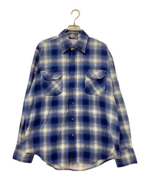 Anthony's（アンソニーズ）Anthony's (アンソニーズ) オンブレフランネルチェックシャツ ブルー サイズ:Mの古着・服飾アイテム