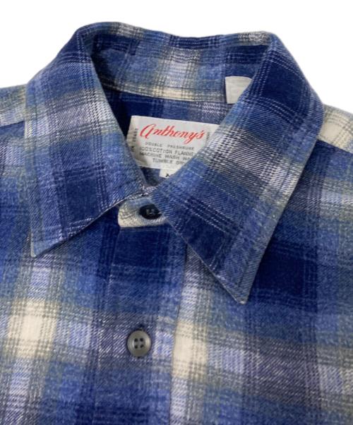 Anthony's（アンソニーズ）Anthony's (アンソニーズ) オンブレフランネルチェックシャツ ブルー サイズ:Mの古着・服飾アイテム