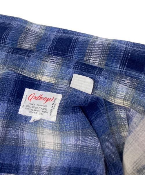 Anthony's（アンソニーズ）Anthony's (アンソニーズ) オンブレフランネルチェックシャツ ブルー サイズ:Mの古着・服飾アイテム