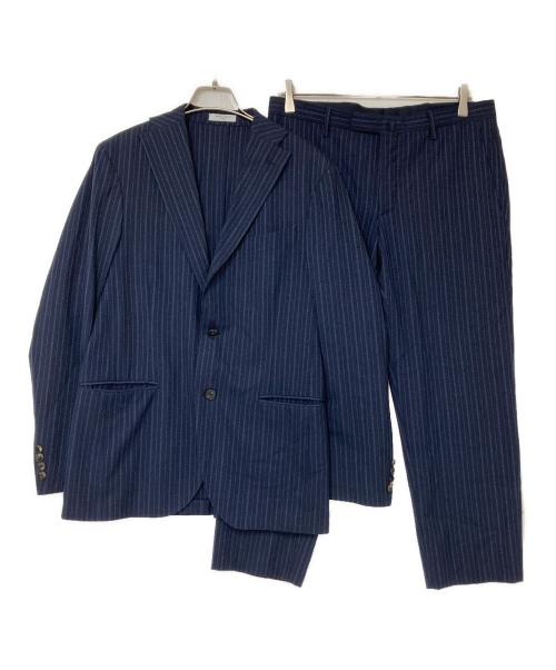 BOGLIOLI（ボリオリ）BOGLIOLI (ボリオリ) ストライプセットアップスーツ ネイビー サイズ:46の古着・服飾アイテム