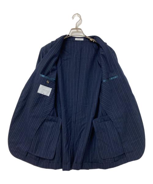BOGLIOLI（ボリオリ）BOGLIOLI (ボリオリ) ストライプセットアップスーツ ネイビー サイズ:46の古着・服飾アイテム