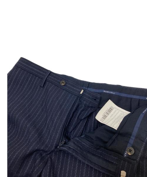 BOGLIOLI（ボリオリ）BOGLIOLI (ボリオリ) ストライプセットアップスーツ ネイビー サイズ:46の古着・服飾アイテム