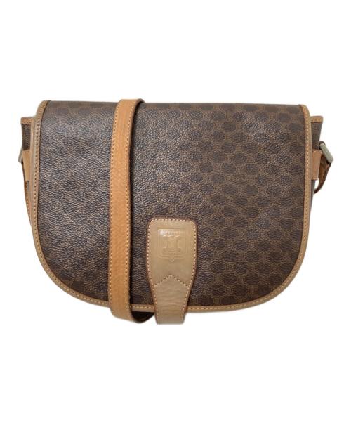 CELINE（セリーヌ）CELINE (セリーヌ) マカダム柄ショルダーバッグ ブラウン サイズ:下記参照の古着・服飾アイテム