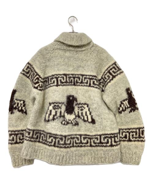 KANATA（カナタ）KANATA (カナタ) カウチンニットジャケット ベージュ×ブラウン サイズ:下記参照の古着・服飾アイテム