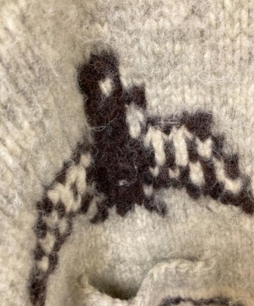 KANATA（カナタ）KANATA (カナタ) カウチンニットジャケット ベージュ×ブラウン サイズ:下記参照の古着・服飾アイテム