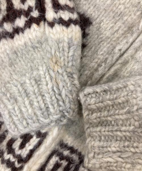 KANATA（カナタ）KANATA (カナタ) カウチンニットジャケット ベージュ×ブラウン サイズ:下記参照の古着・服飾アイテム