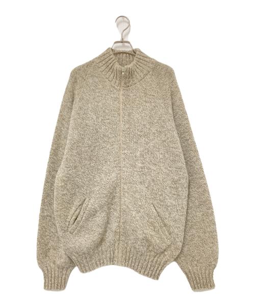 FLYing scotsman（フライングスコッツマン）FLYing scotsman (フライングスコッツマン) ウールニットジャケット ベージュ サイズ:Lの古着・服飾アイテム