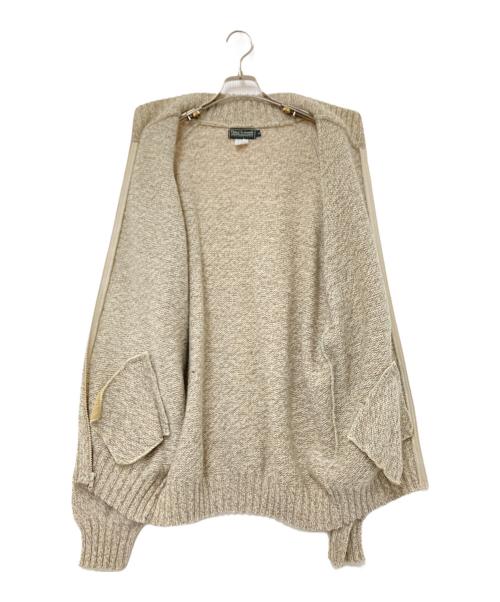 FLYing scotsman（フライングスコッツマン）FLYing scotsman (フライングスコッツマン) ウールニットジャケット ベージュ サイズ:Lの古着・服飾アイテム