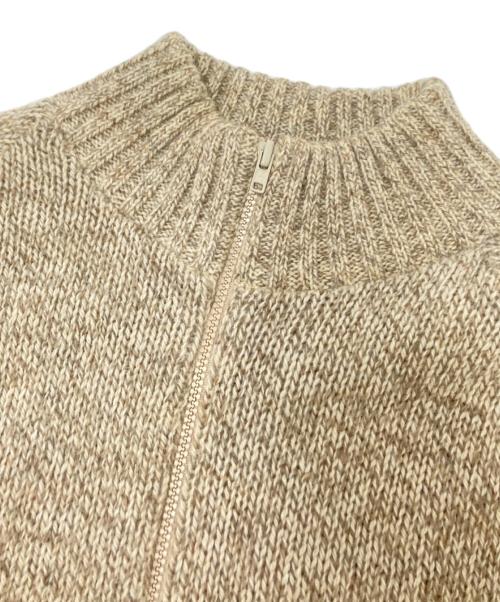 FLYing scotsman（フライングスコッツマン）FLYing scotsman (フライングスコッツマン) ウールニットジャケット ベージュ サイズ:Lの古着・服飾アイテム