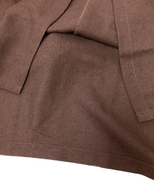 quaranciel（カランシエル）quaranciel (カランシエル) リネン ライク スキッパー シャツ ワンピース＆パンツ セットアップ ブラウン サイズ:Fの古着・服飾アイテム